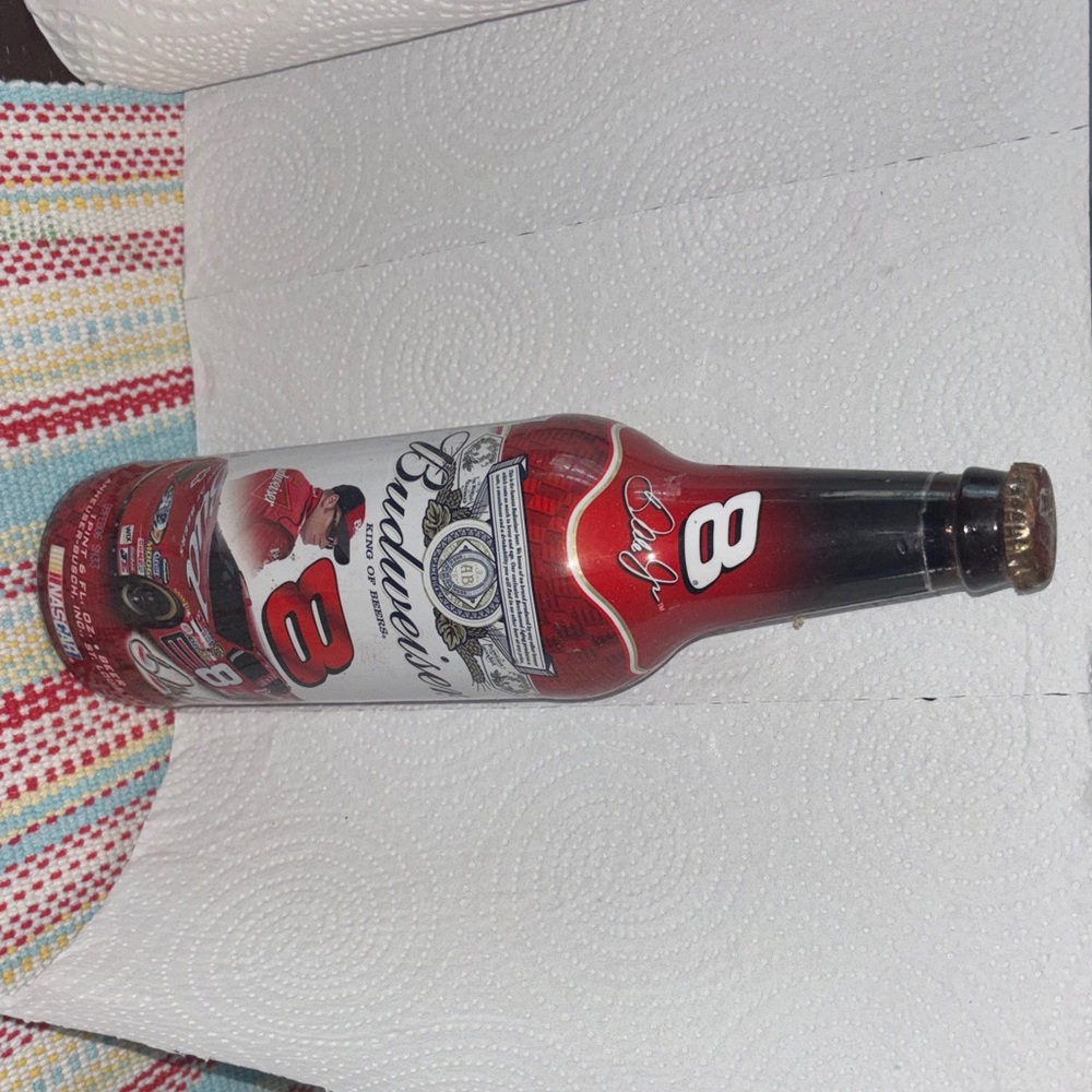 Budweiser Red and White Racing Edition Bottle